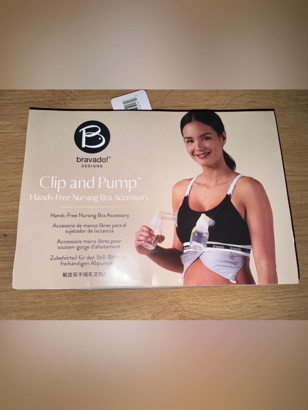 NWT Bravado Designs Clip & Pump Hands Free Nursing Bra Accessory Black L/XL